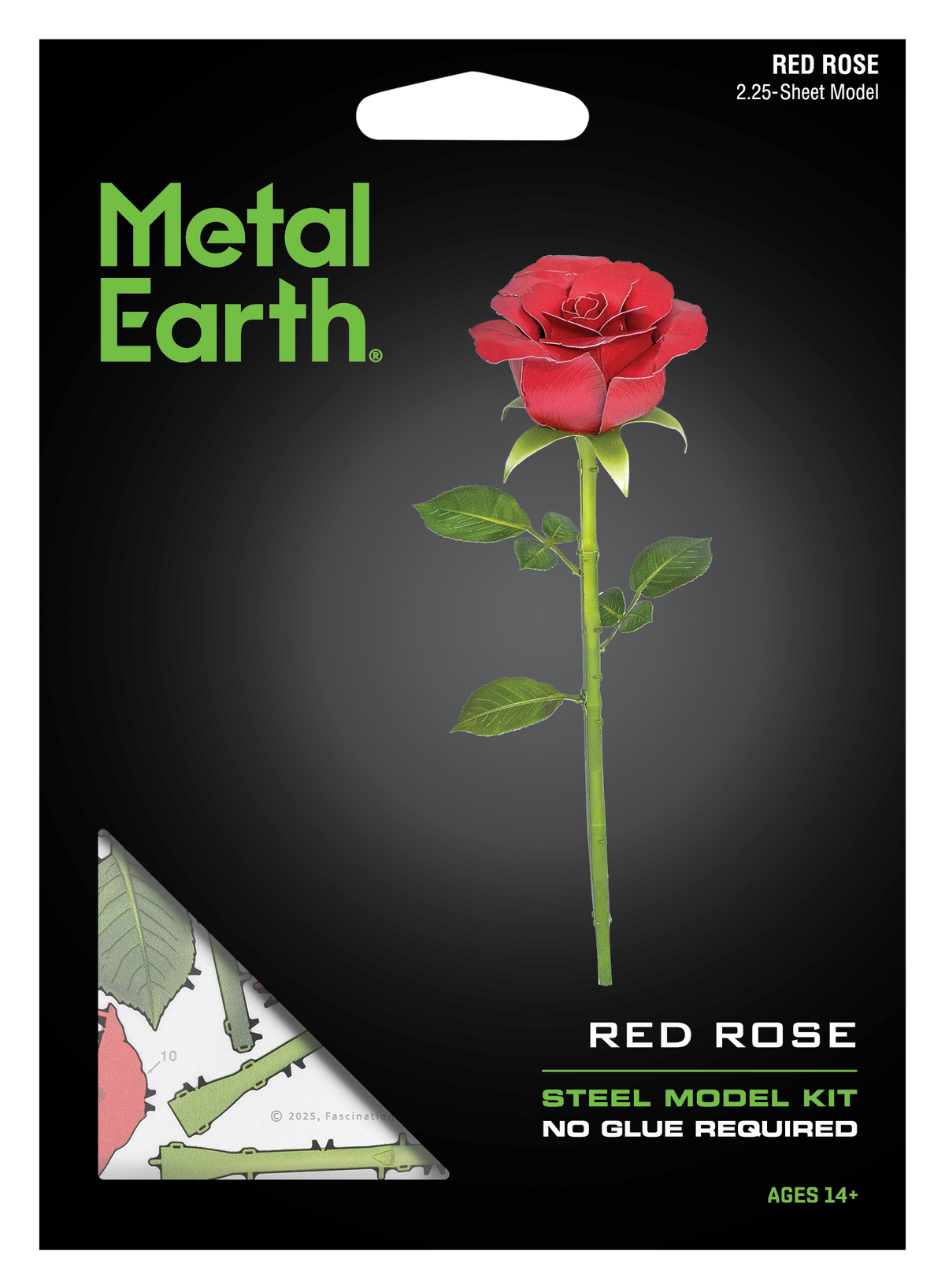 Metal Earth - Metal Earth Red Rose 3D metal model kit