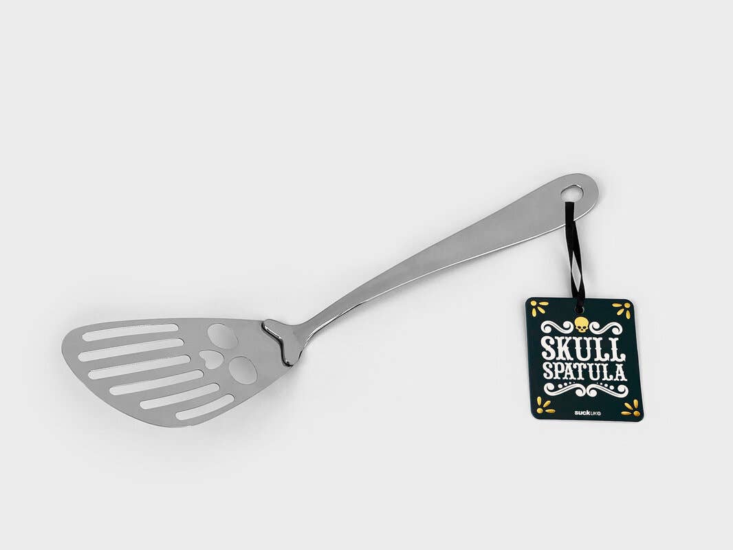 SUCK UK Ltd - USA - Skull Kitchen Spatula - Skull faced stainless steel utensil