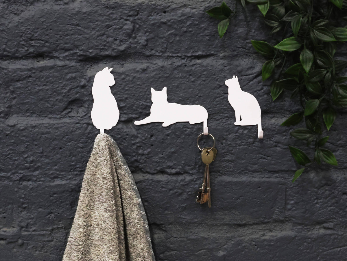 SUCK UK Ltd - USA - Cat Wall Hooks – Hang your stuff on their tails