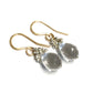 YedOmi Jewelry - Caviar Dew Drop Earrings in Clear Quartz : Sterling Silver
