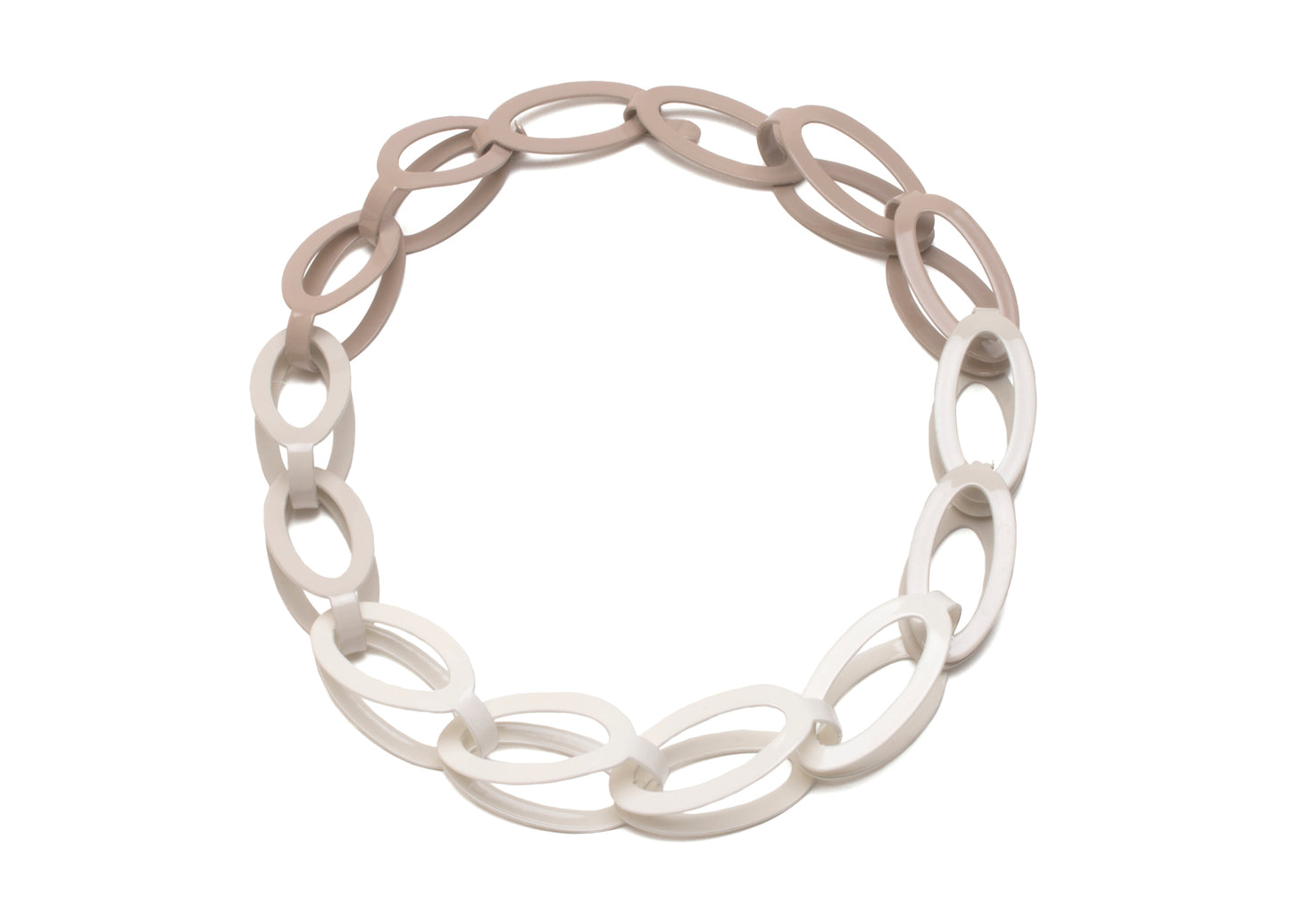 Ashley Buchanan: 14 Piece Oval Chain, Ballet Grey Gradient