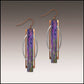 Illustrated Light & DC Designs - Purple Geometric Multilayer Metal Accent Handmade Earrings