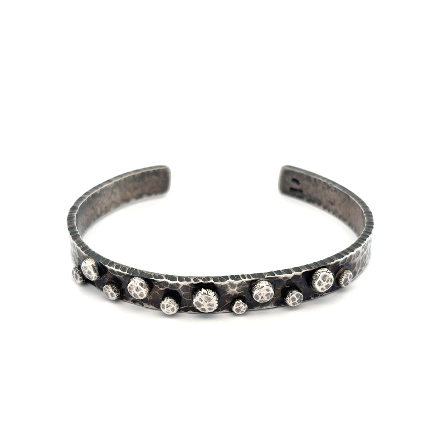 Lisa Colby: Heavy Cuff Bracelet with Planished Discs