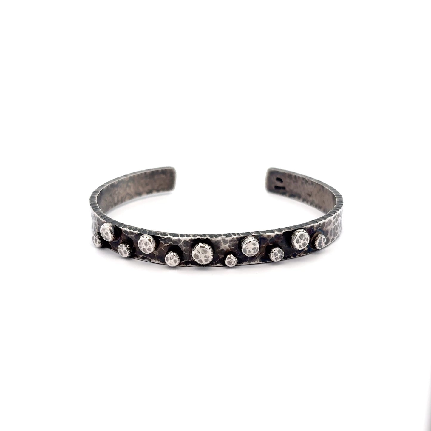 Lisa Colby: Heavy Cuff Bracelet with Planished Discs