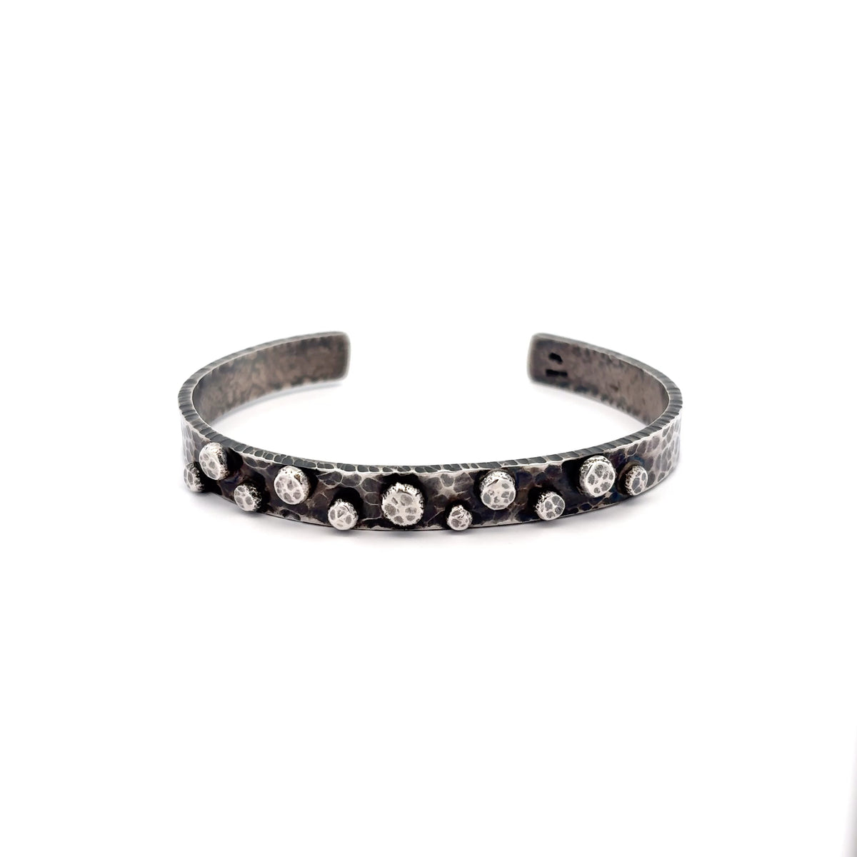 Lisa Colby: Heavy Cuff Bracelet with Planished Discs