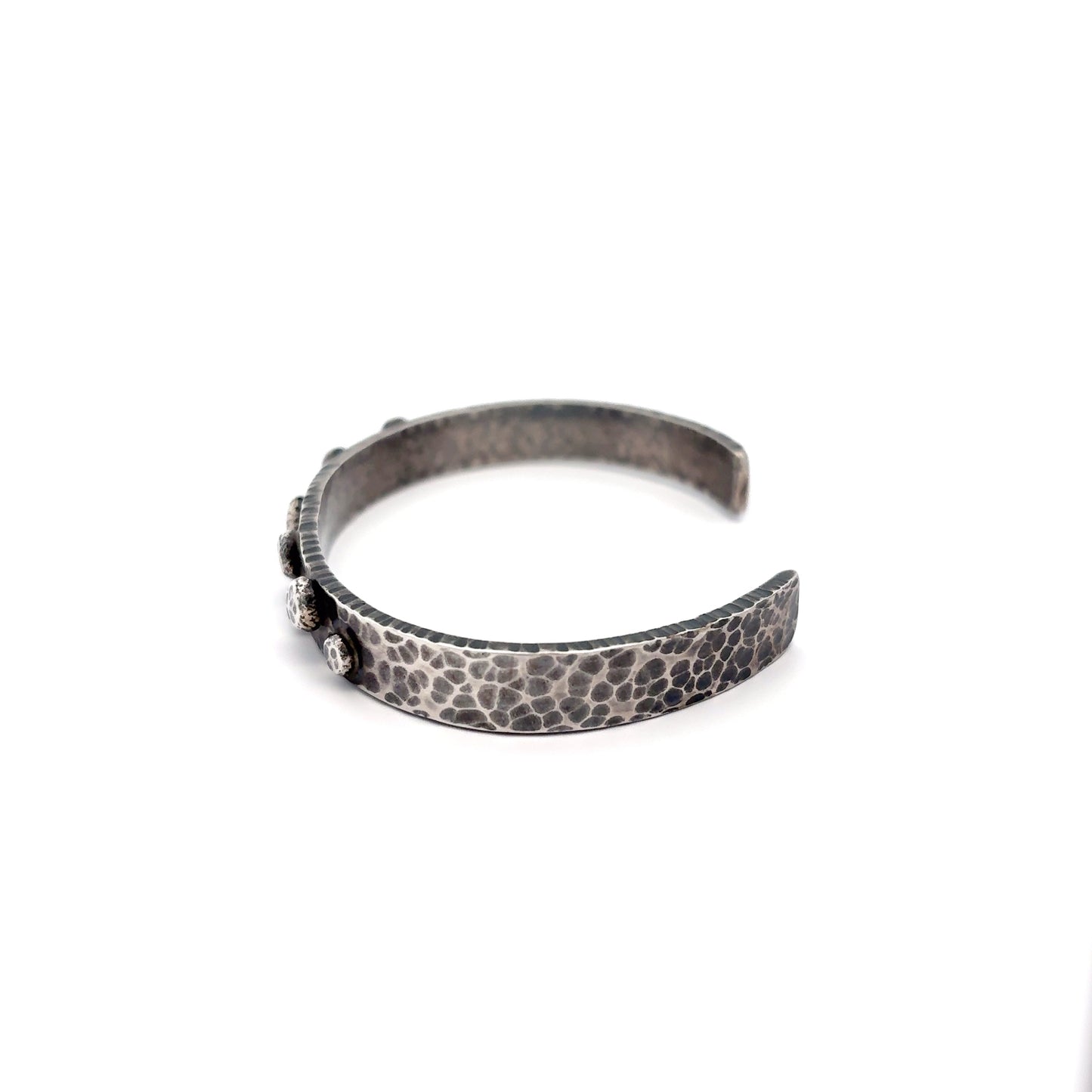 Lisa Colby: Heavy Cuff Bracelet with Planished Discs