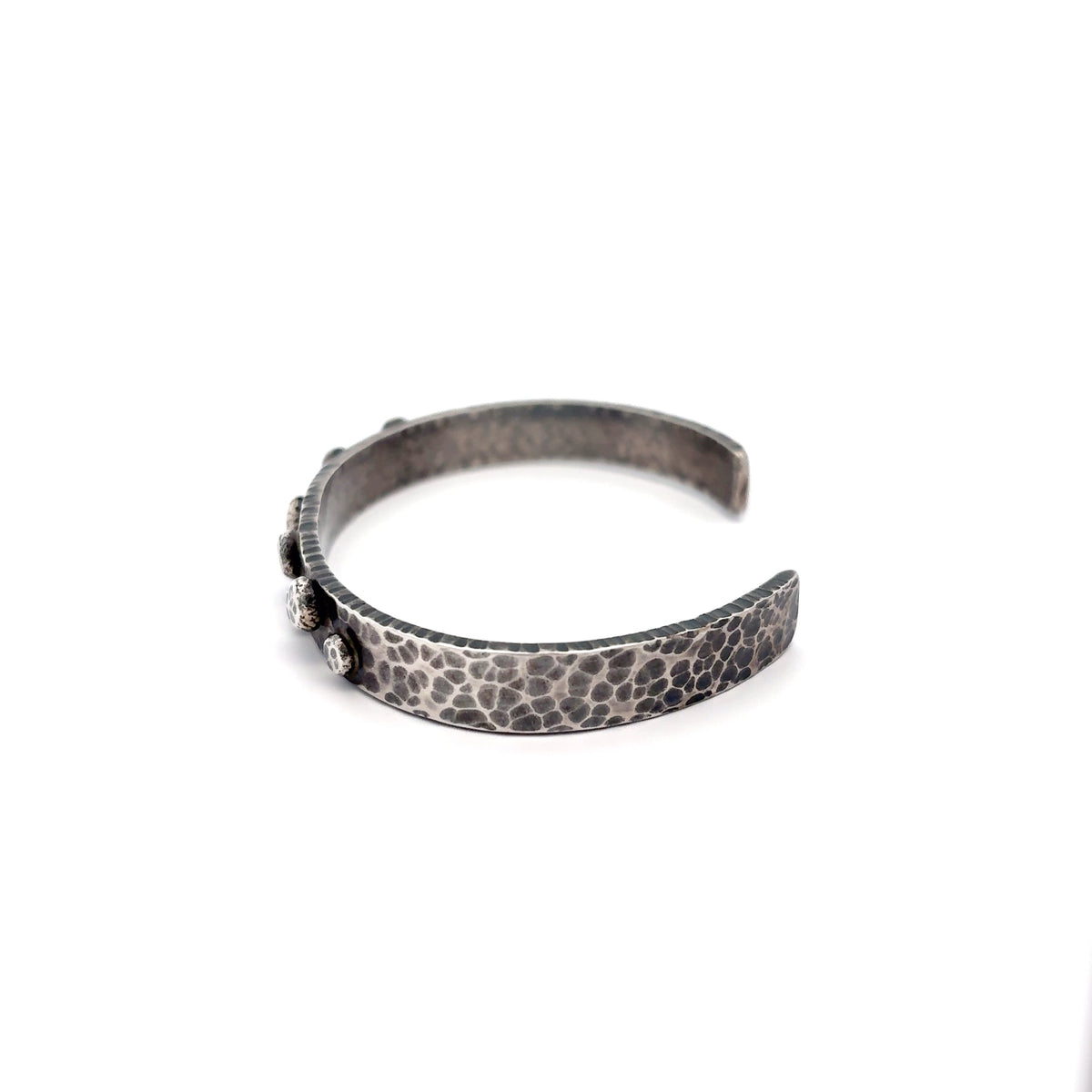 Lisa Colby: Heavy Cuff Bracelet with Planished Discs