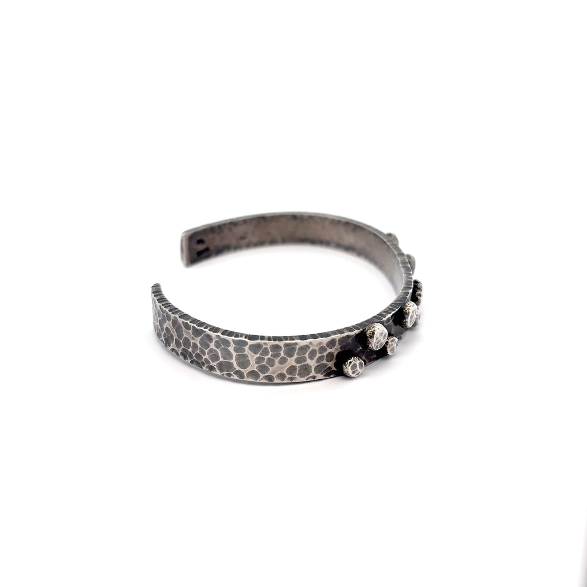 Lisa Colby: Heavy Cuff Bracelet with Planished Discs
