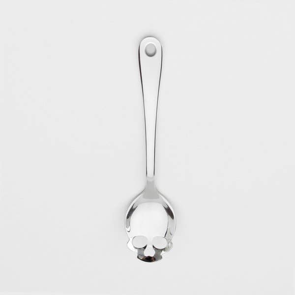 SUCK UK Ltd - USA - Skull Serving Spoon - XL stainless steel skull shaped spoon