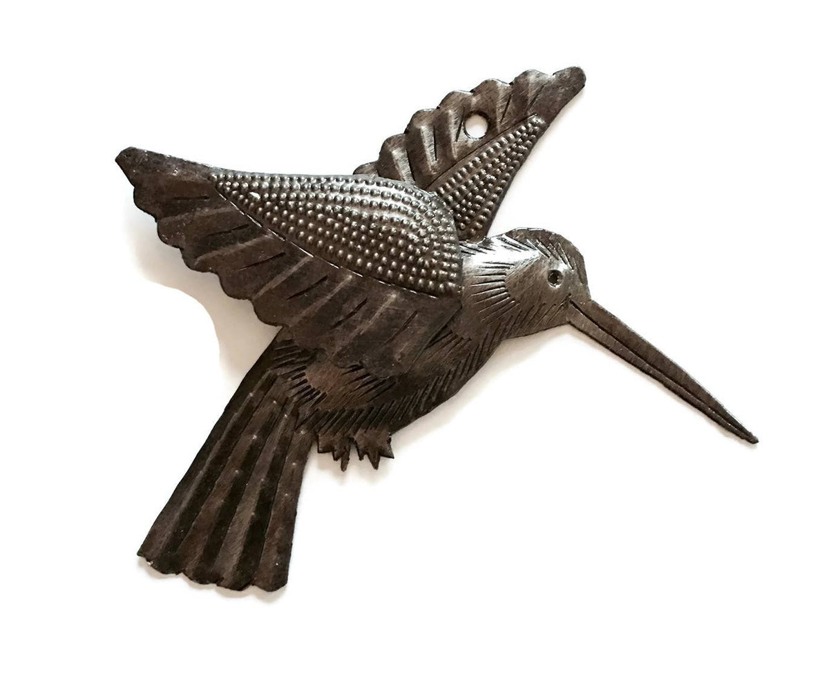Haiti Fair Trade~ It's Cactus - 6" Set of 2 Hummingbirds, 3D Wings, Home Garden Accent