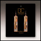 Illustrated Light & DC Designs - Guitar Fine Art Copper Showcase Rectangle Earrings