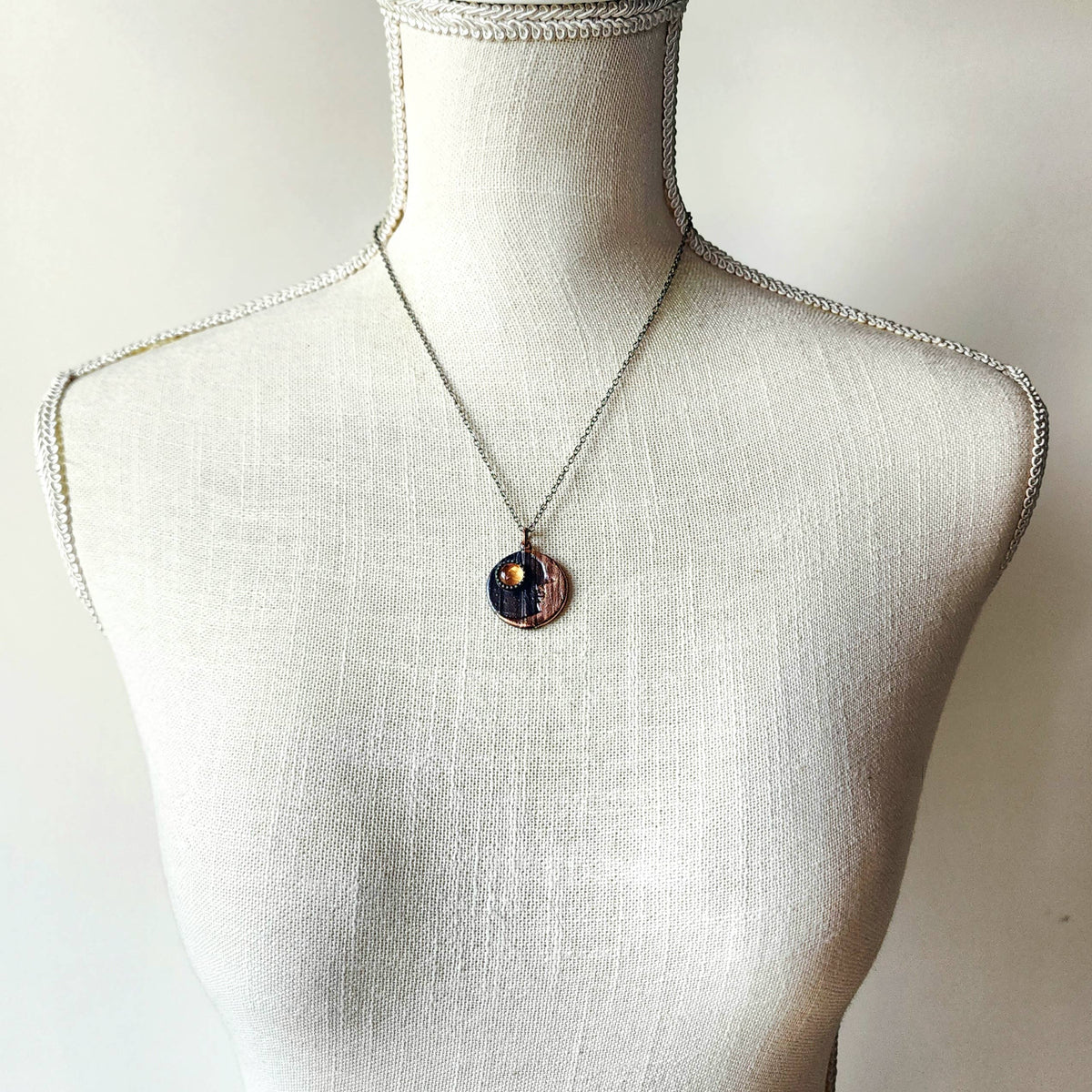 MergingMetals - Citrine Goodnight Moon Necklace