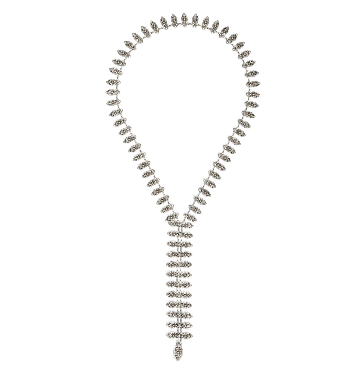 Chanour - Handmade Long Pewter Necklace