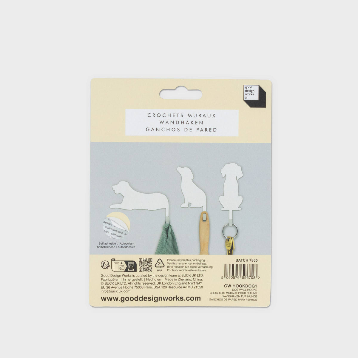 SUCK UK Ltd - USA - Dog Wall Hooks – Hang your stuff on their tails