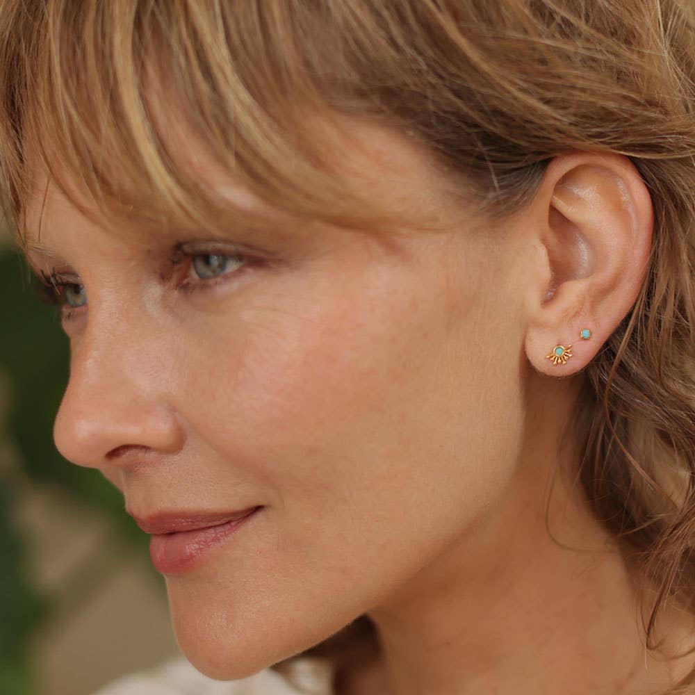 Amano Studio - Rays of Light Stud Earrings: Crystal