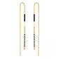 Amano Studio - Miyuki Seed Bead Threader Earrings: Champagne
