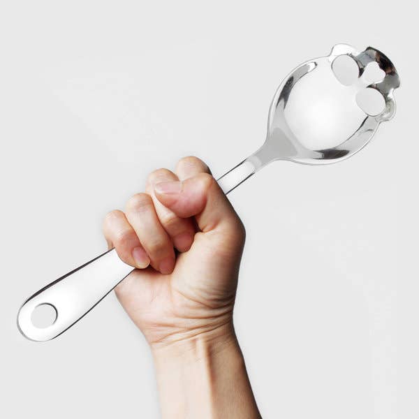 SUCK UK Ltd - USA - Skull Serving Spoon - XL stainless steel skull shaped spoon