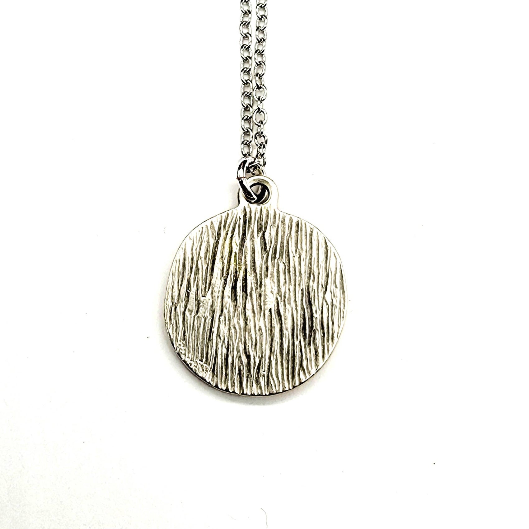 MergingMetals - Sunlit Bloom Pendant Necklace – Silver Sunflower Medallion