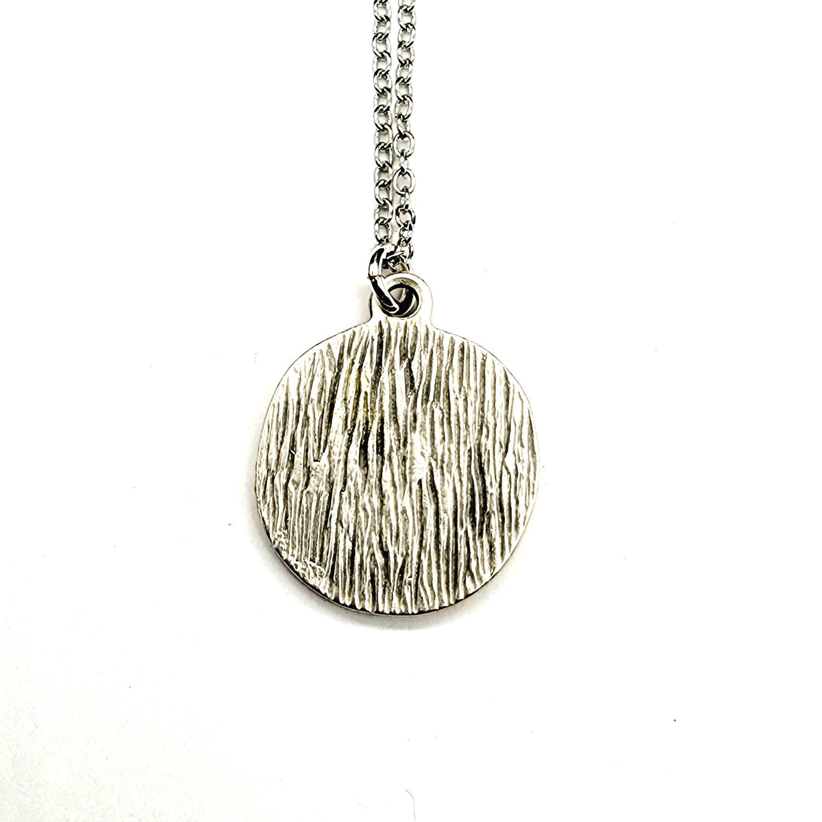 MergingMetals - Sunlit Bloom Pendant Necklace – Silver Sunflower Medallion