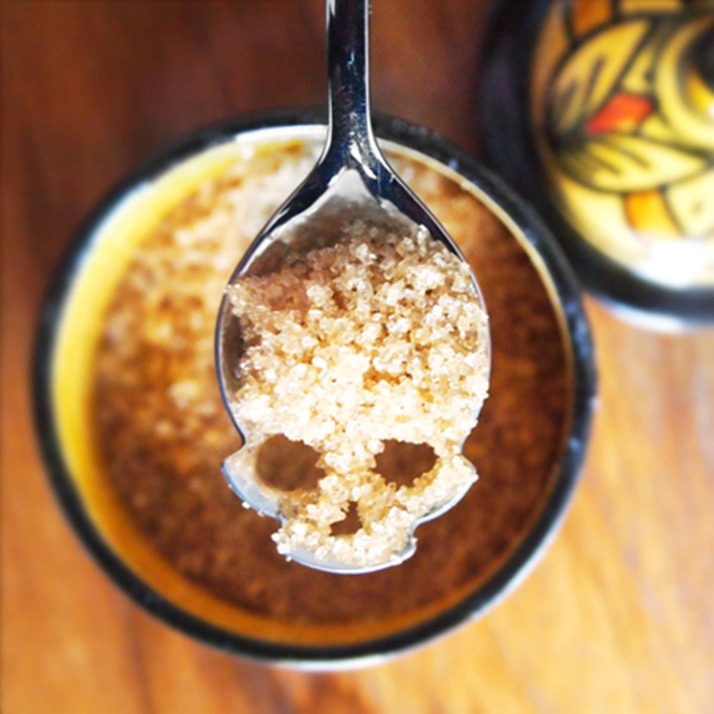 SUCK UK Ltd - USA - Skull Sugar-Spoon - Stainless steel teaspoon with cut-outs: Silver