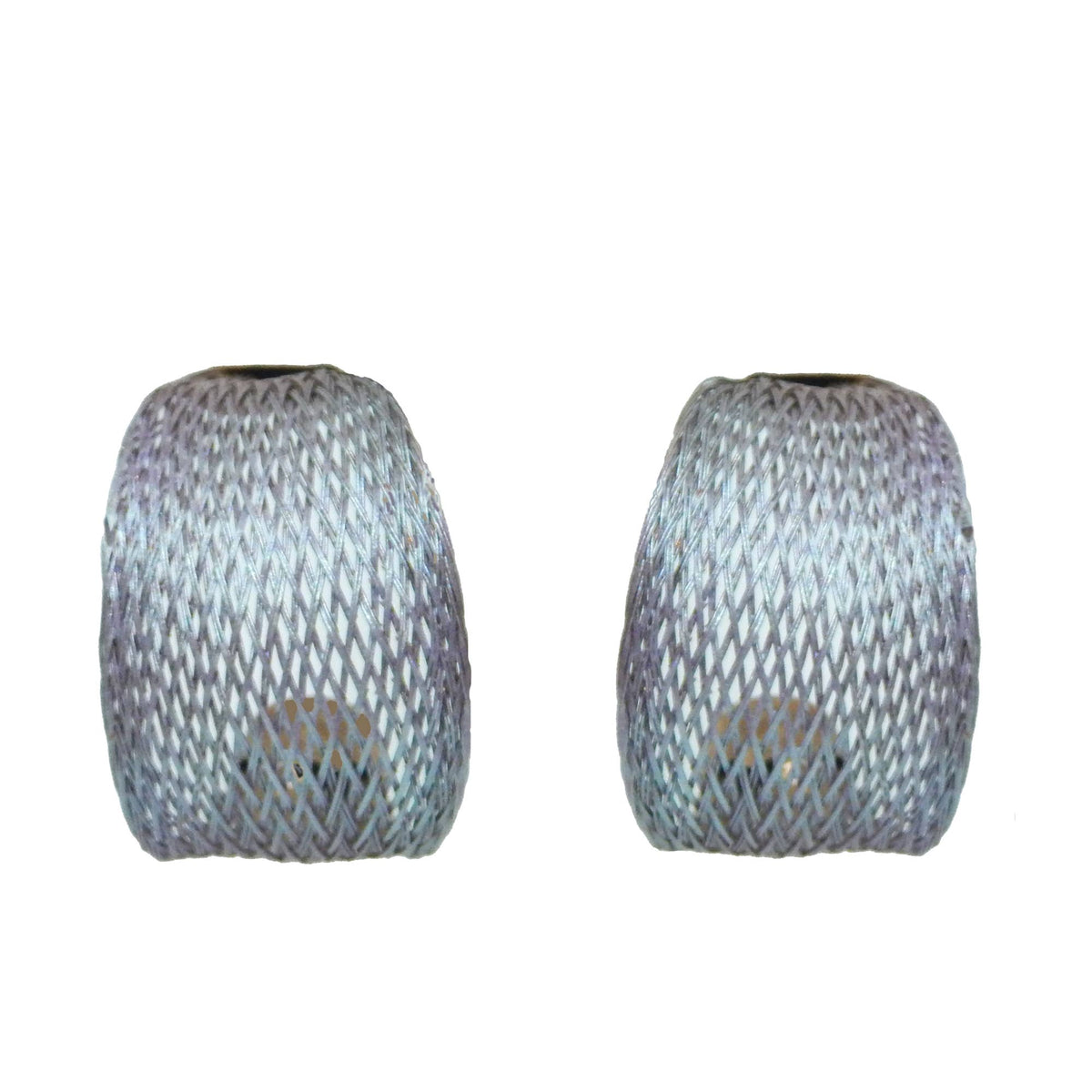 Sarah Cavender Metalworks - Wire Ribbon Classic Hoop Earrings: Antique Brass with Pale Peacock