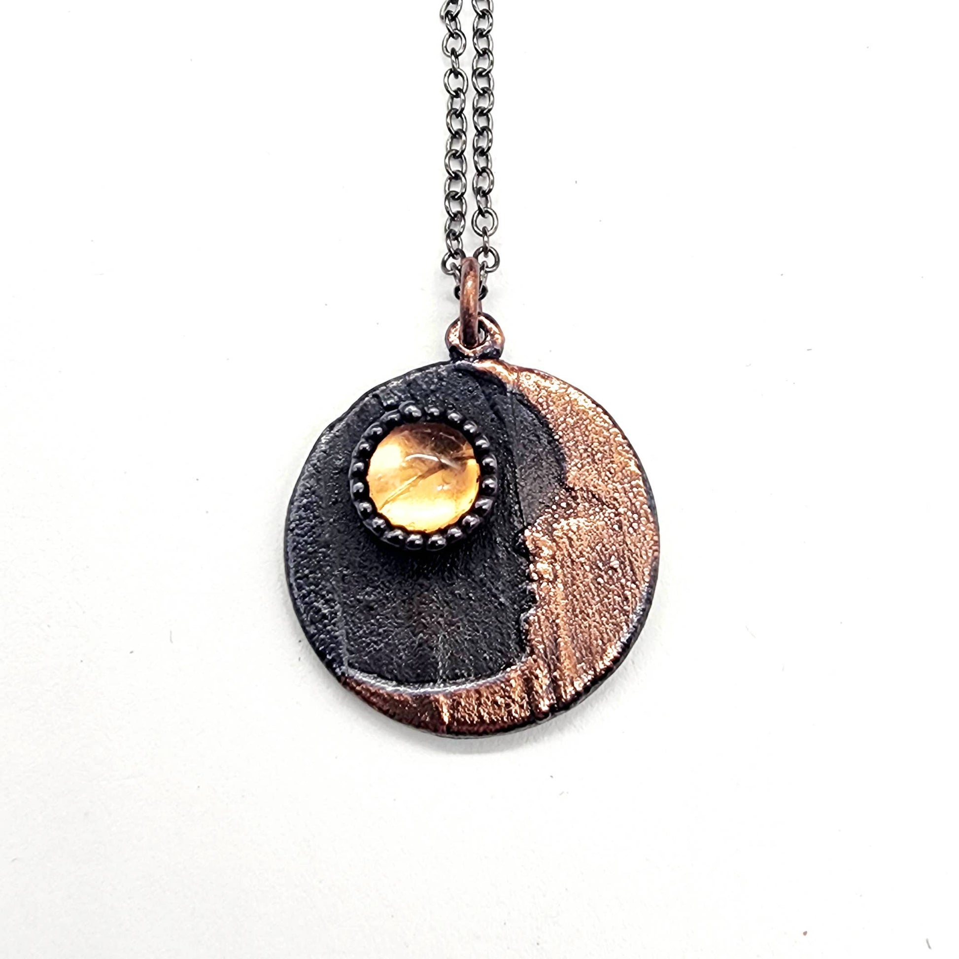 MergingMetals - Citrine Goodnight Moon Necklace