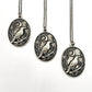 MergingMetals - Raven and Crescent Moon Antique Silver Pendant Necklace