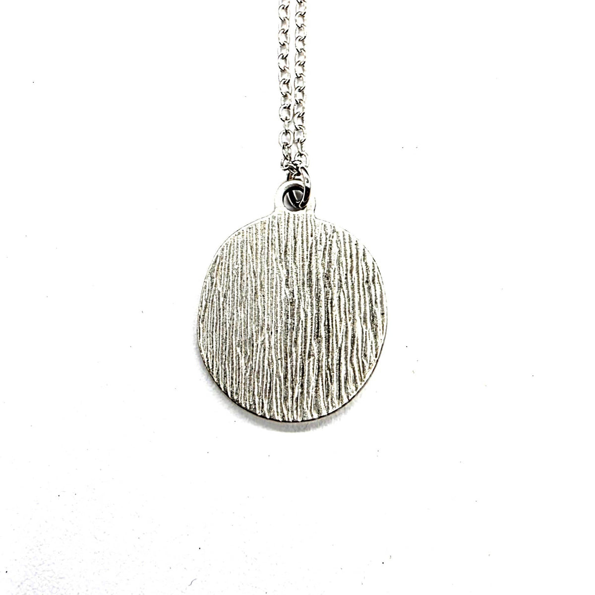 MergingMetals - Antique Silver Lily of the Valley Medallion Necklace