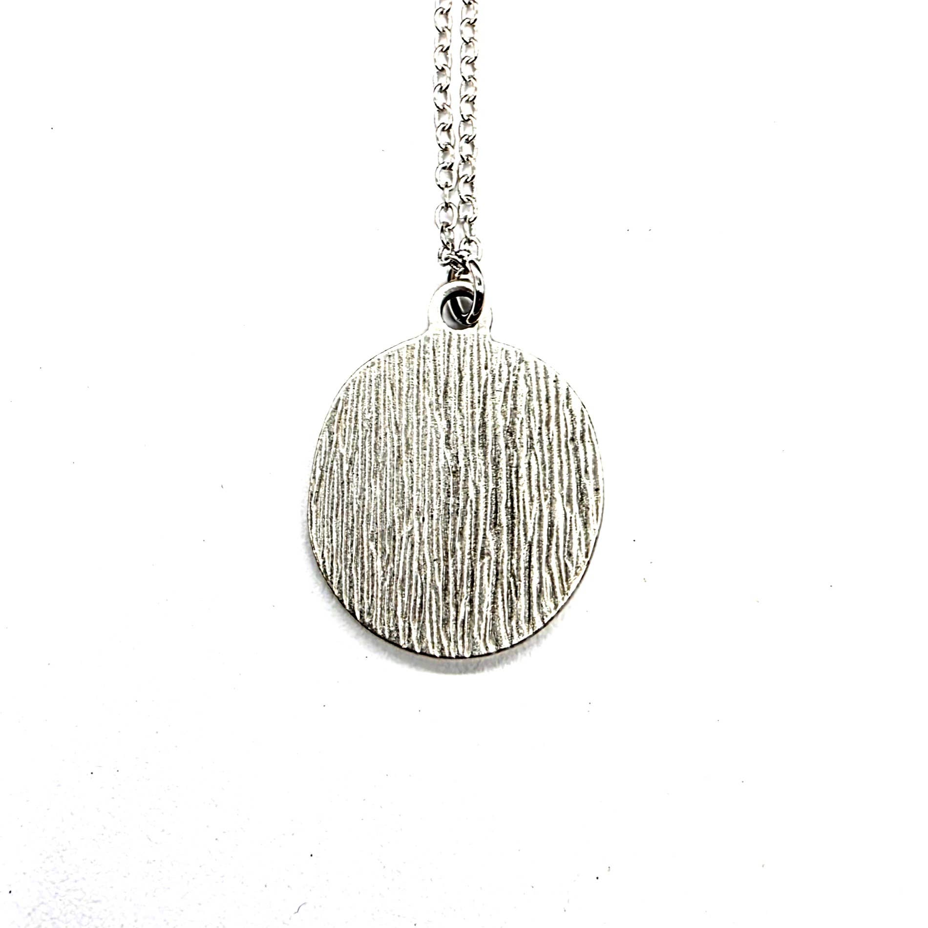 MergingMetals - Antique Silver Lily of the Valley Medallion Necklace