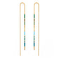 Amano Studio - Miyuki Seed Bead Threader Earrings: Bone & Black