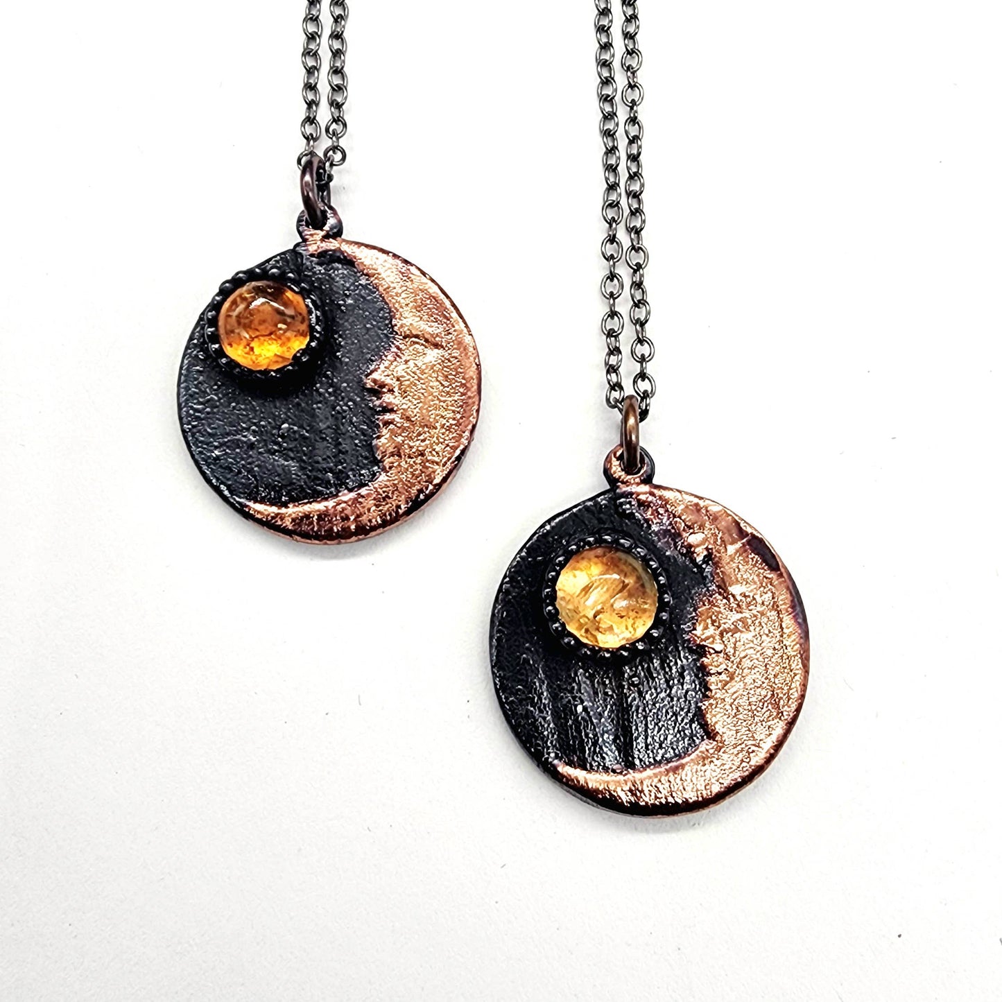 MergingMetals - Citrine Goodnight Moon Necklace