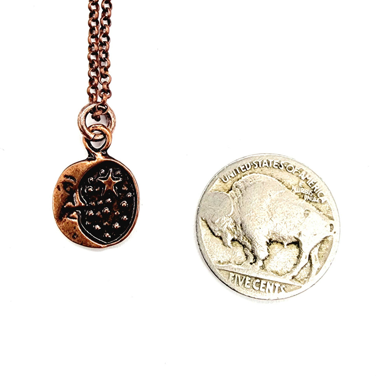 MergingMetals - Antique Copper Starry Night Necklace