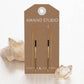 Amano Studio - Miyuki Seed Bead Threader Earrings: Bone & Black