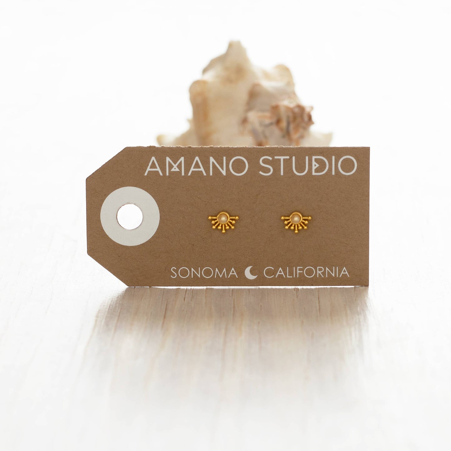 Amano Studio - Rays of Light Stud Earrings with Pearl
