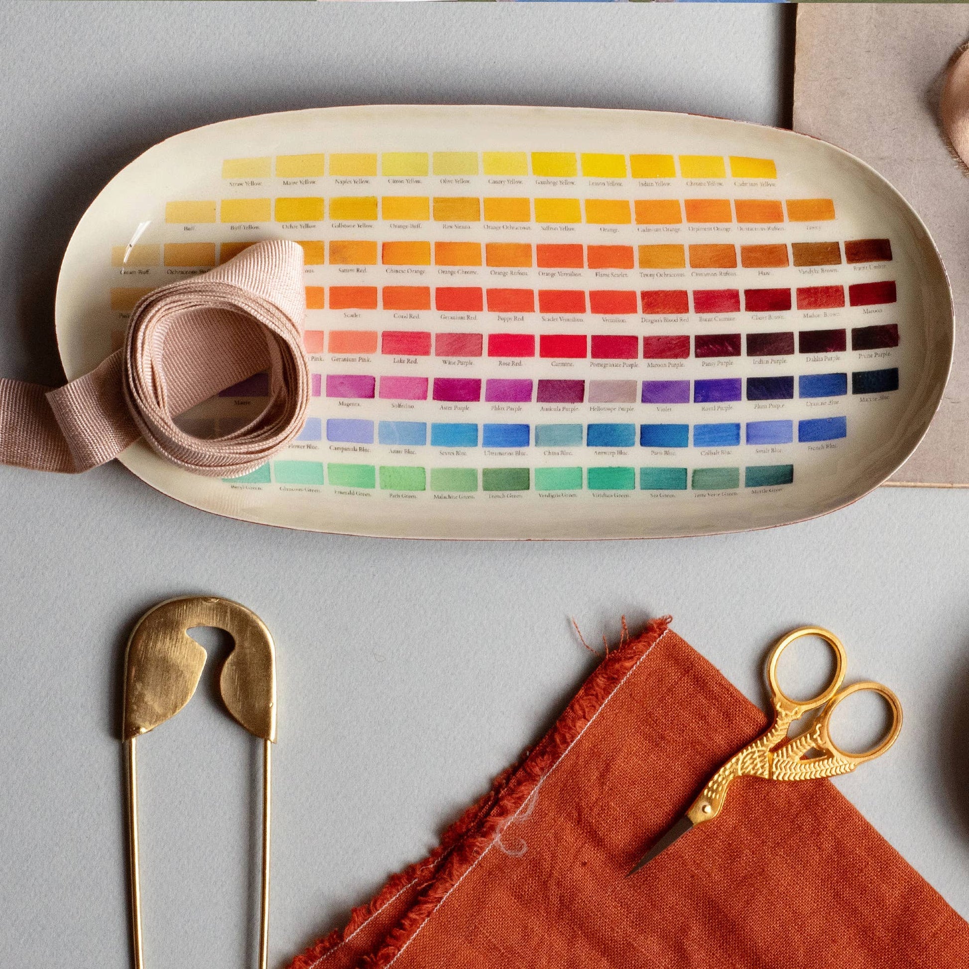 Roomytown Inc - Oval Enamel Tray - Nomenclature of Colors