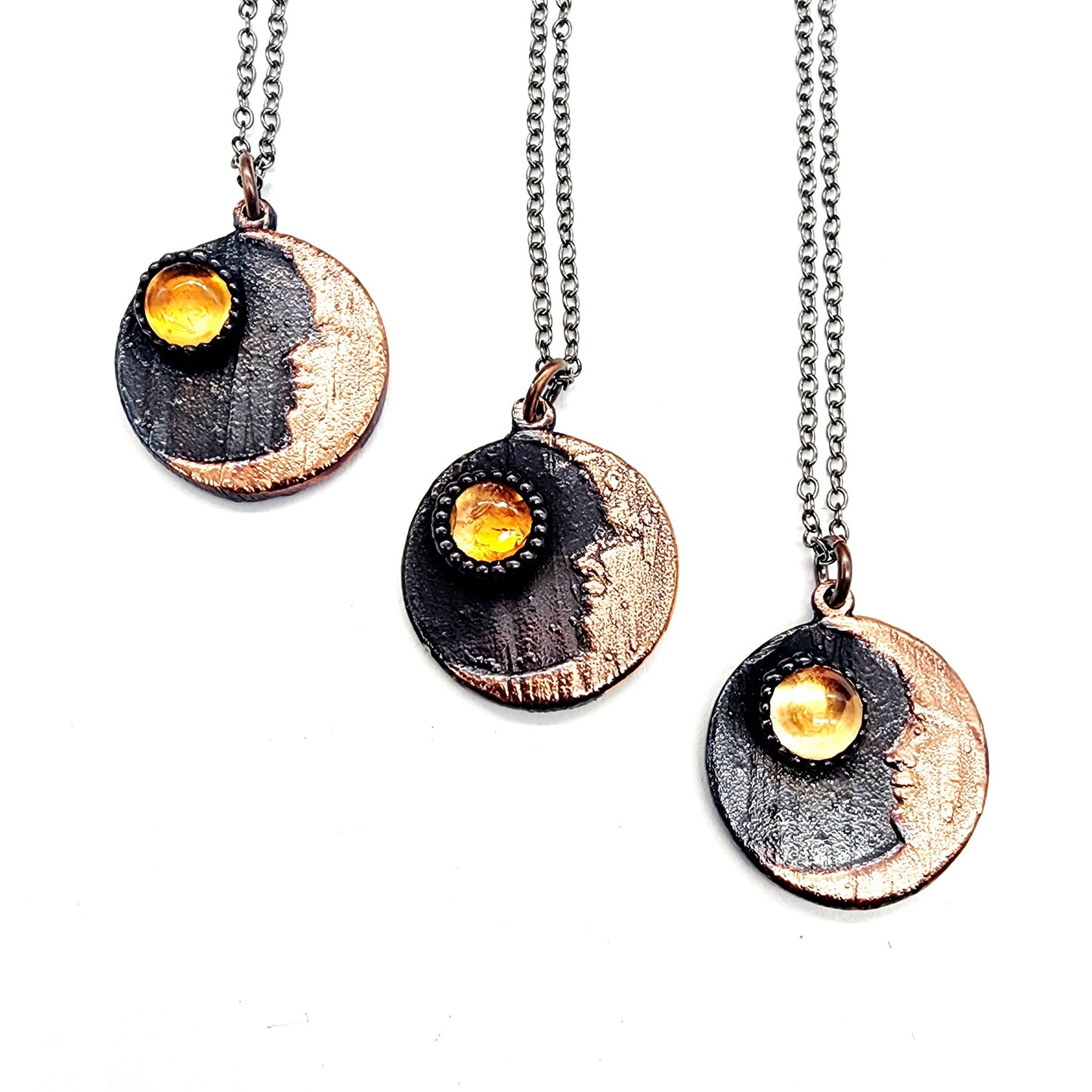MergingMetals - Citrine Goodnight Moon Necklace