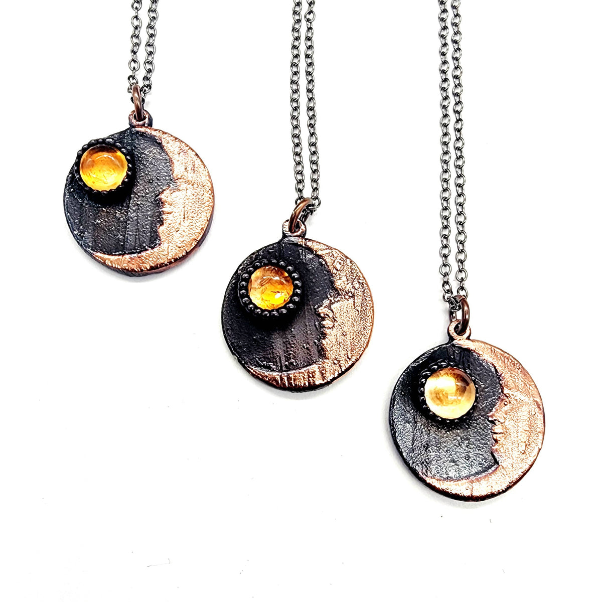 MergingMetals - Citrine Goodnight Moon Necklace
