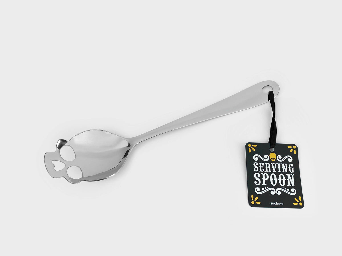 SUCK UK Ltd - USA - Skull Serving Spoon - XL stainless steel skull shaped spoon