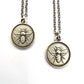 MergingMetals - Silver Honeybee Coin Necklace