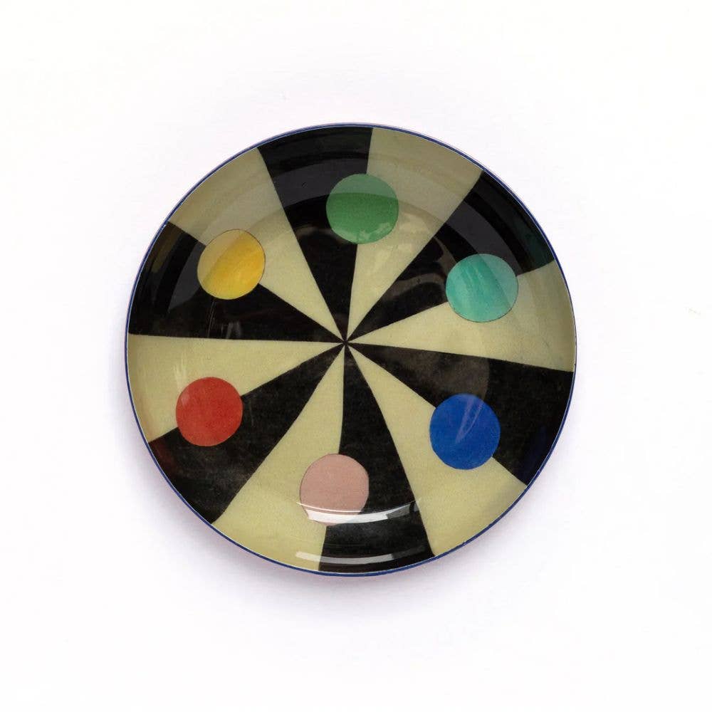 Roomytown Inc - Round Enamel Tray - Benson’s Colour Hexagon