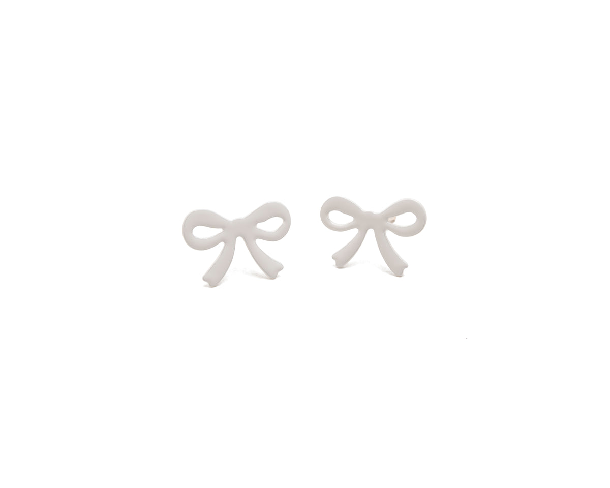 Ashley Buchanan: Ionic Bow Studs, small, cream