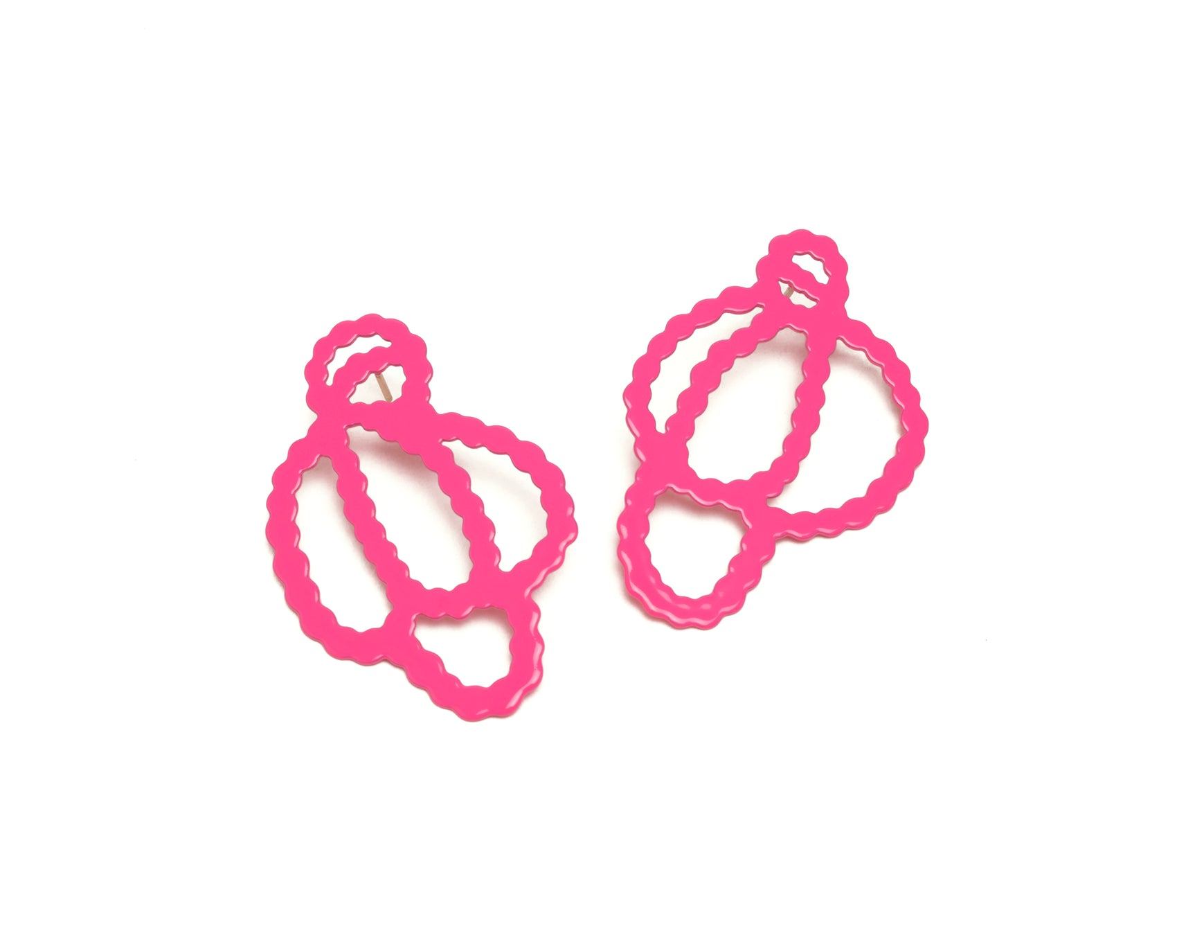 Ashley Buchanan: Pearl Sketch Earrings, Pink