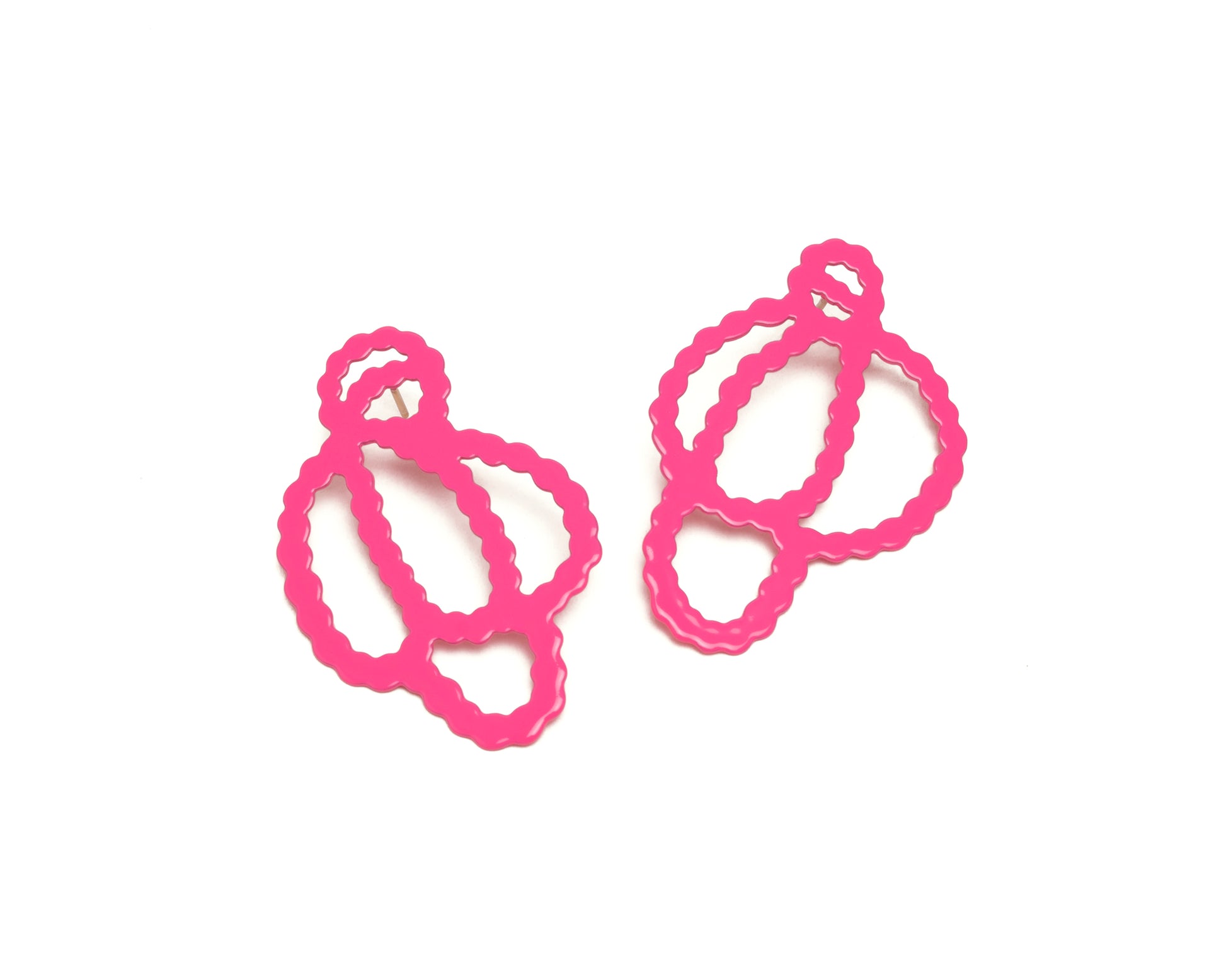 Ashley Buchanan: Pearl Sketch Earrings, Pink
