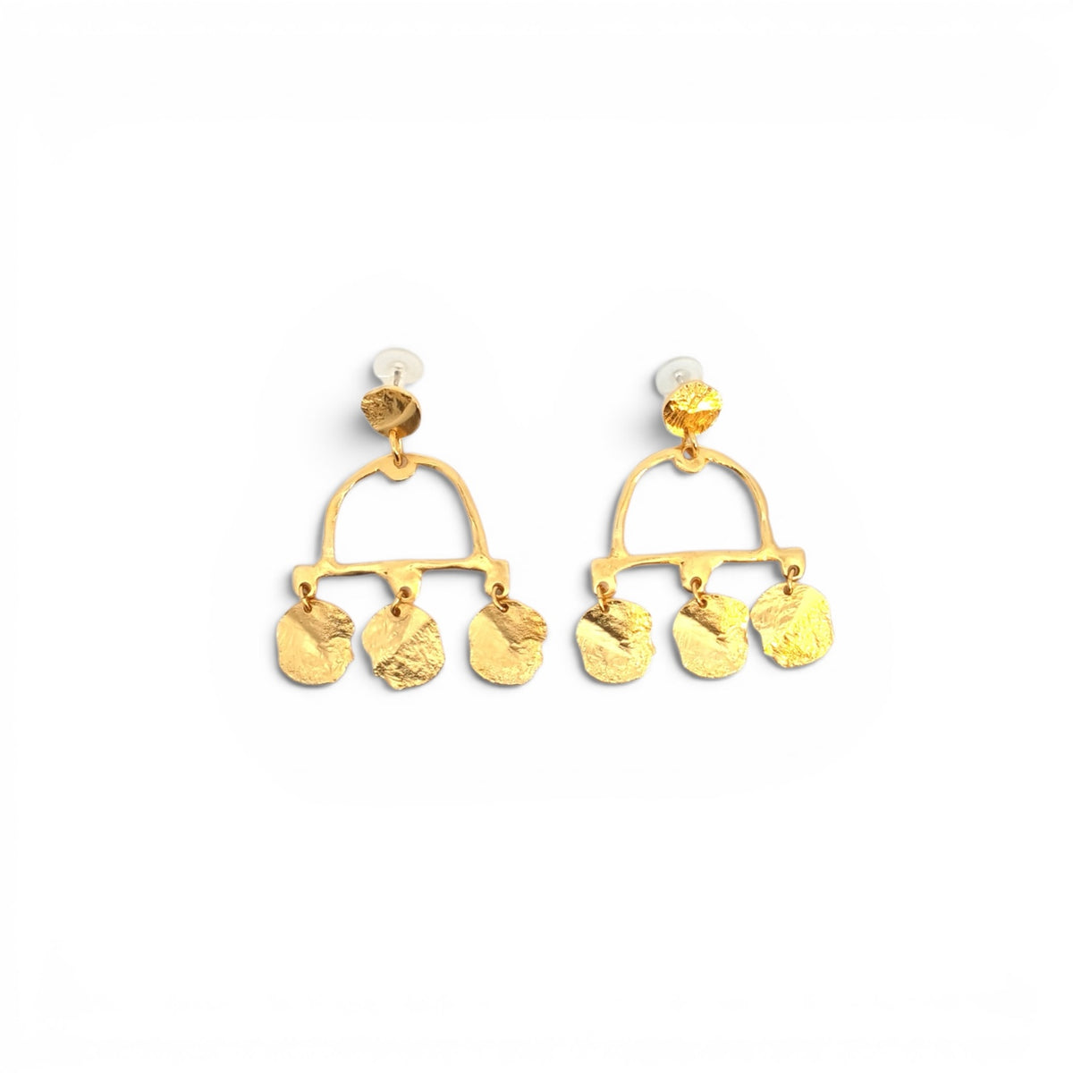 Lingua Nigra: Gold Chandelier Earrings