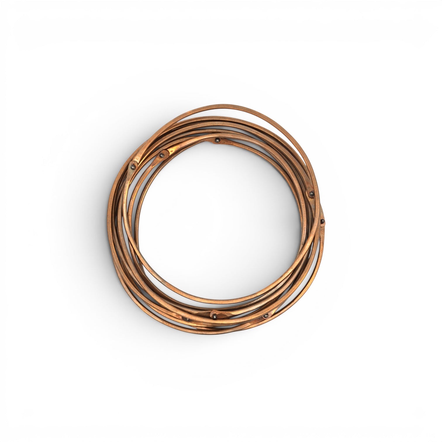 Olivia de Soria: Brass Rivet Bangle Set