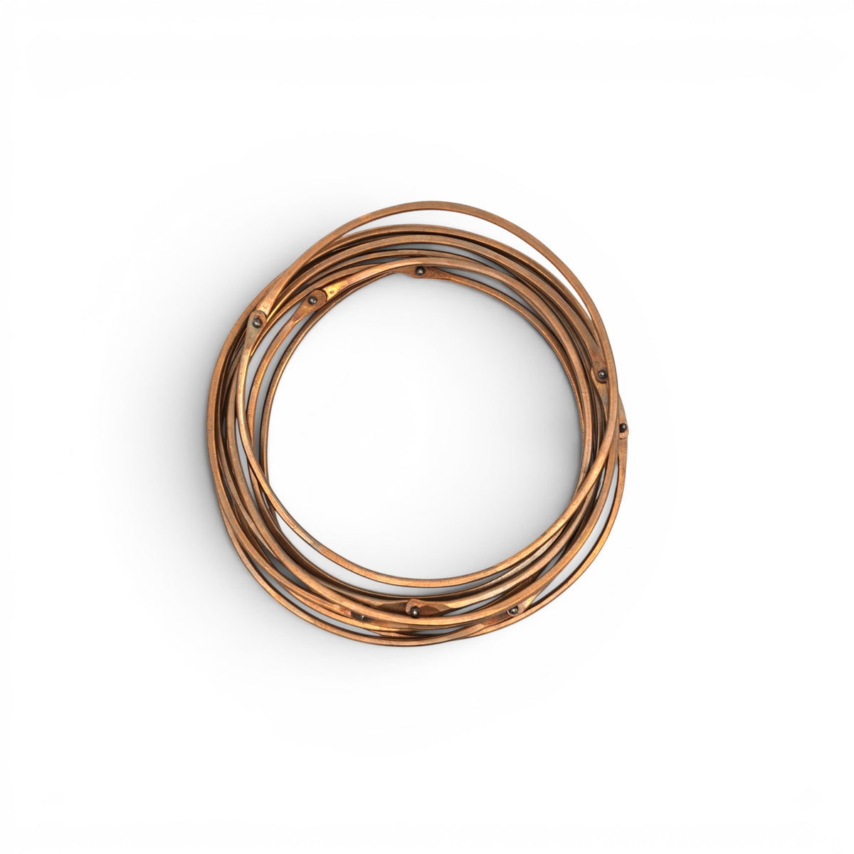 Olivia de Soria: Brass Rivet Bangle Set