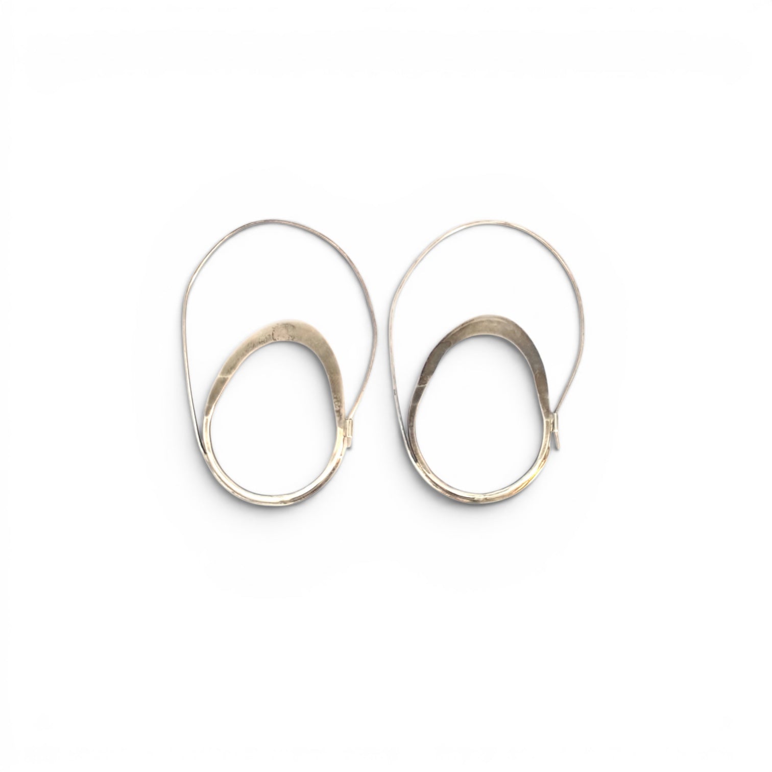 Olivia de Soria: Silver Hoop with Catch Earrings
