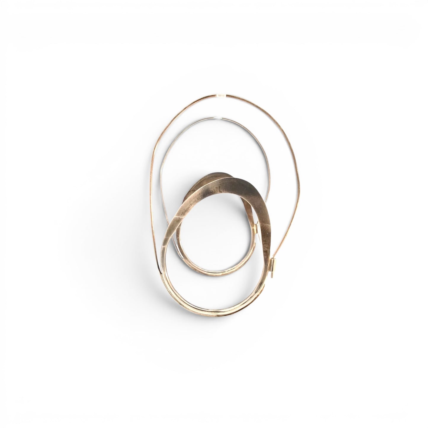 Olivia de Soria: Silver Hoop with Catch Earrings
