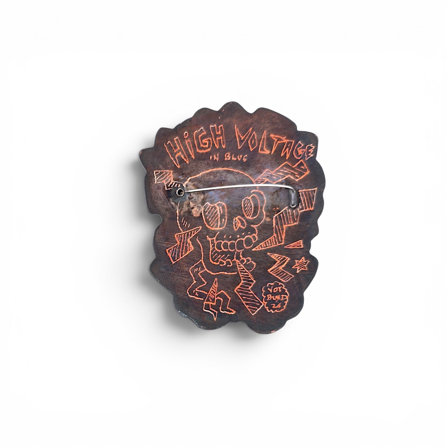 Zachery Lechtenberg: High Voltage Brooch in Blue