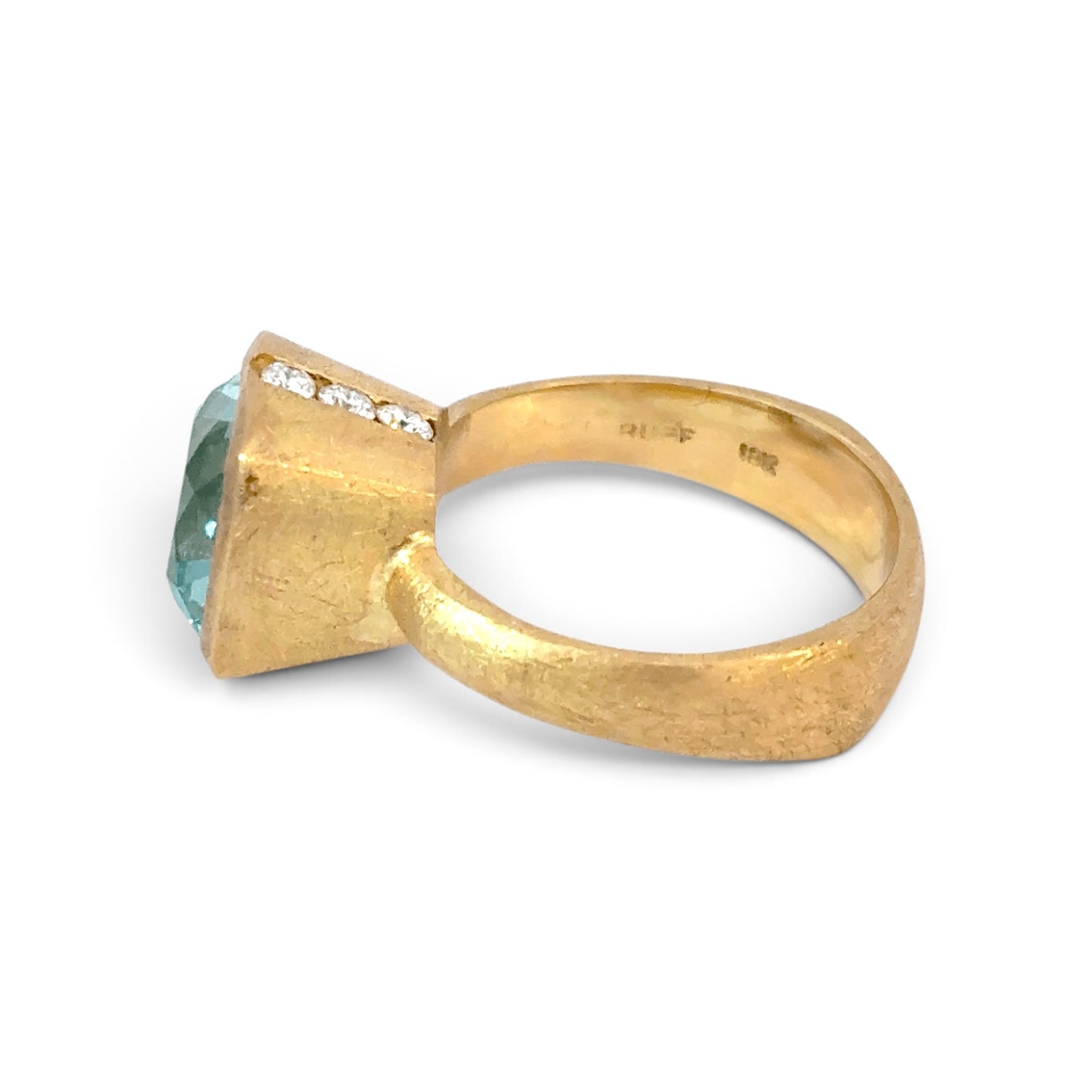 Ruff Goldsmiths: Aquamarine & Diamond Ring